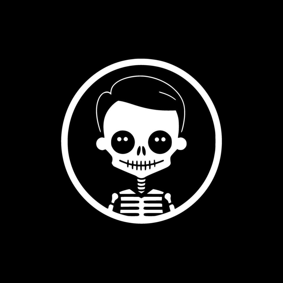 Skeleton, Minimalist and Simple Silhouette - Vector illustration