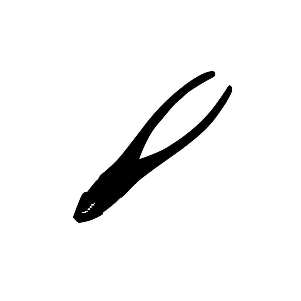 Pliers Silhouette, Flat Style, can use for Pictogram, Logo Gram, Art Illustration, Apps, Website, Icon, Symbol or Graphic Design Element. Vector Illustration