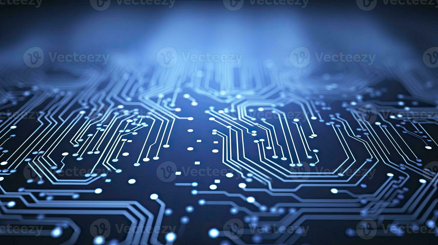 AI generated Circuit Board Background. Computer, Data, Technology, Artificial Intelligence. AI Generated photo