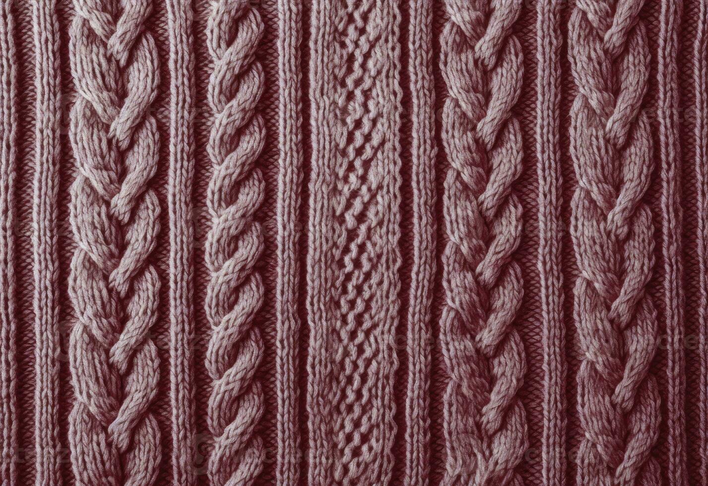 AI generated Knitted sweater texture, background with copy space. AI Generated photo