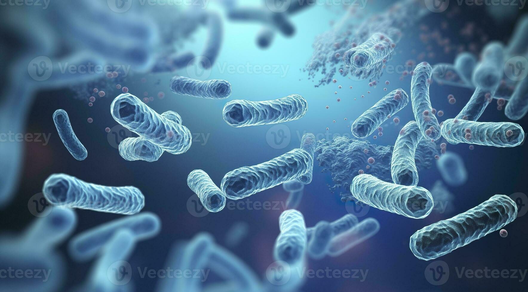 AI generated Legionella pneumophila Bacteria. Medical 3d illustration. AI Generated photo