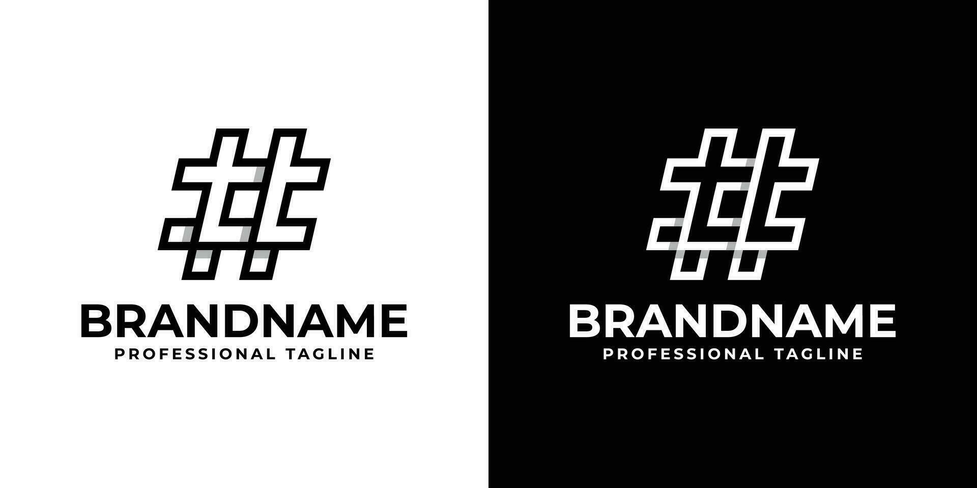 Letter TT Hashtag Logo, suitable for any business with TT initial. vector