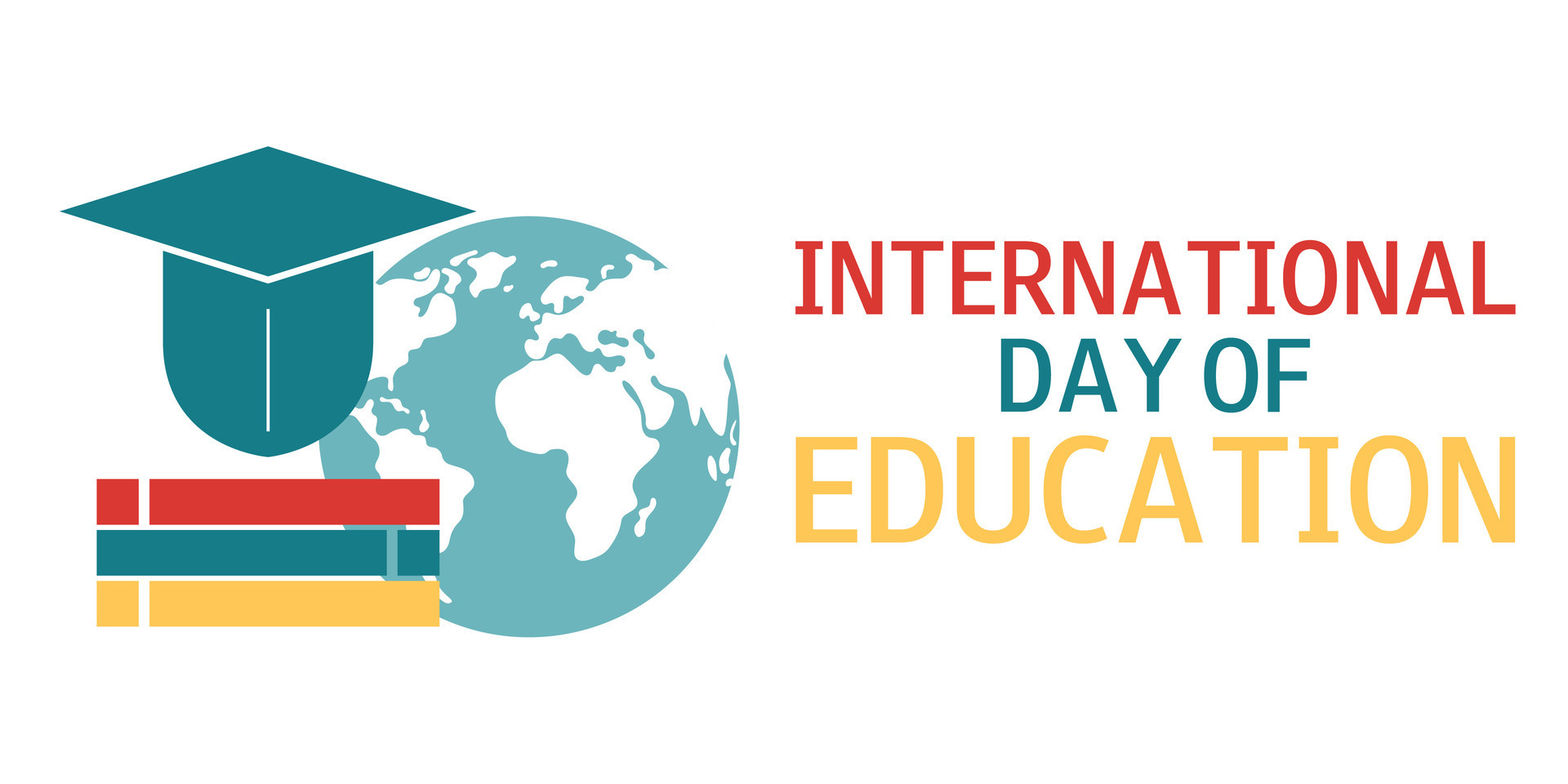 International Day of Education horizontal banner. January 24th. Concept