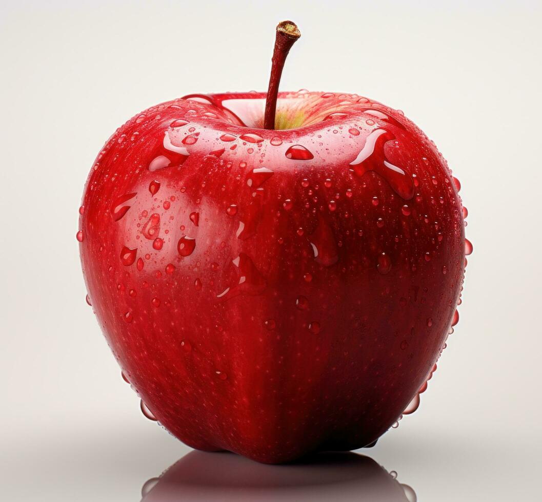 AI generated red apple isolated photo