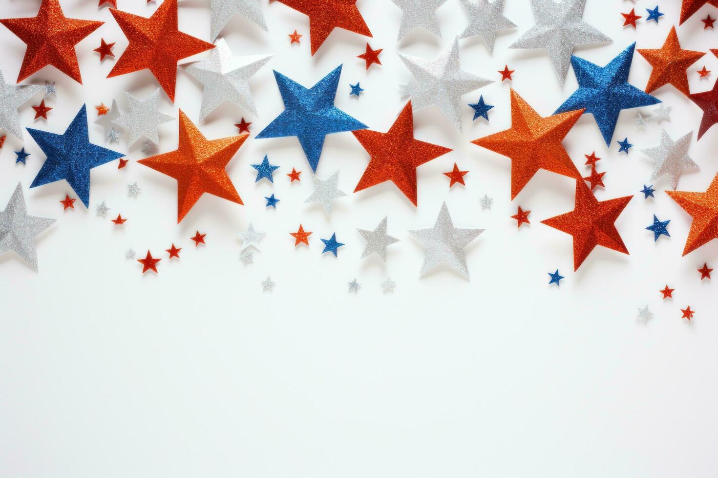 AI generated patriotic confetti stars patriotic party photo