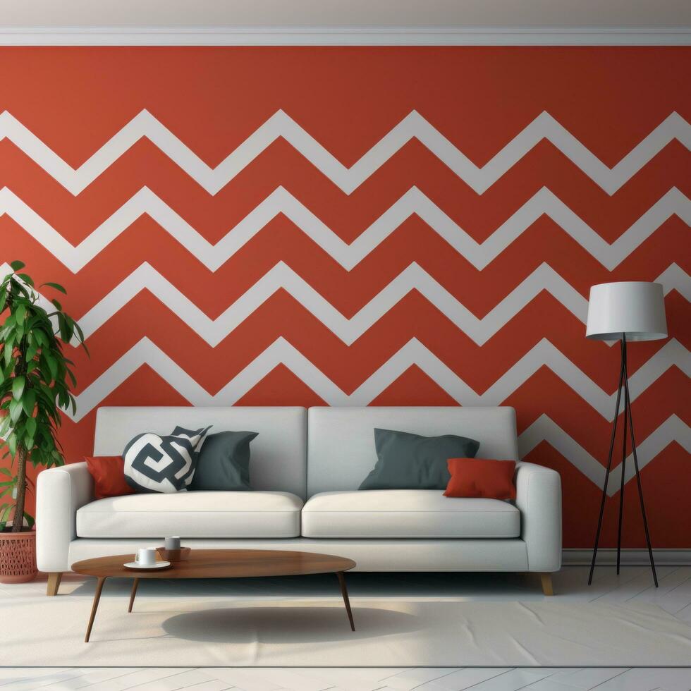 AI generated a red and white chevrons wallpaper, photo