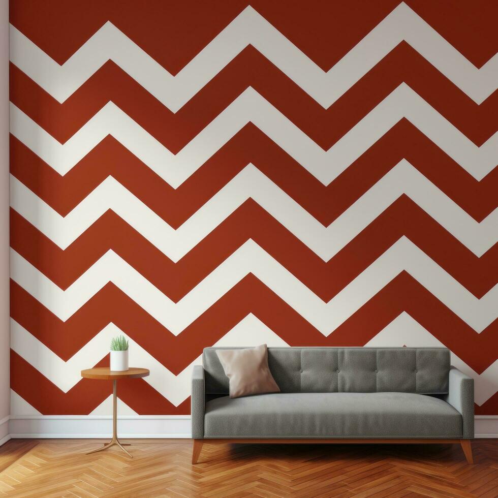 AI generated a red and white chevrons wallpaper, photo