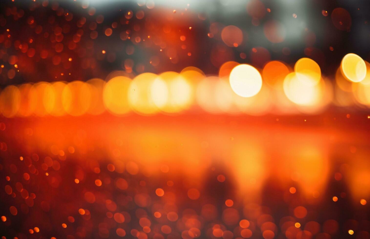 AI generated bokeh lights in city street night, photo