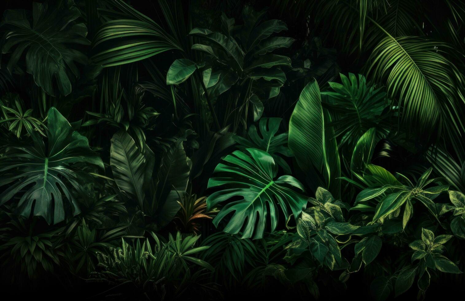 AI generated close up of an urban jungle scene nature, photo