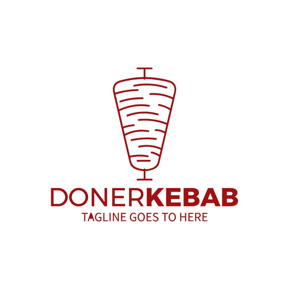 Shawarma logo for restaurants and markets. Doner kebab logo template. vector