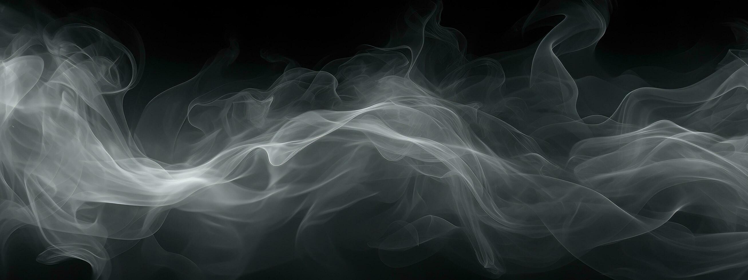 AI generated a black and white smoke of a dark room, fire and smoke photo