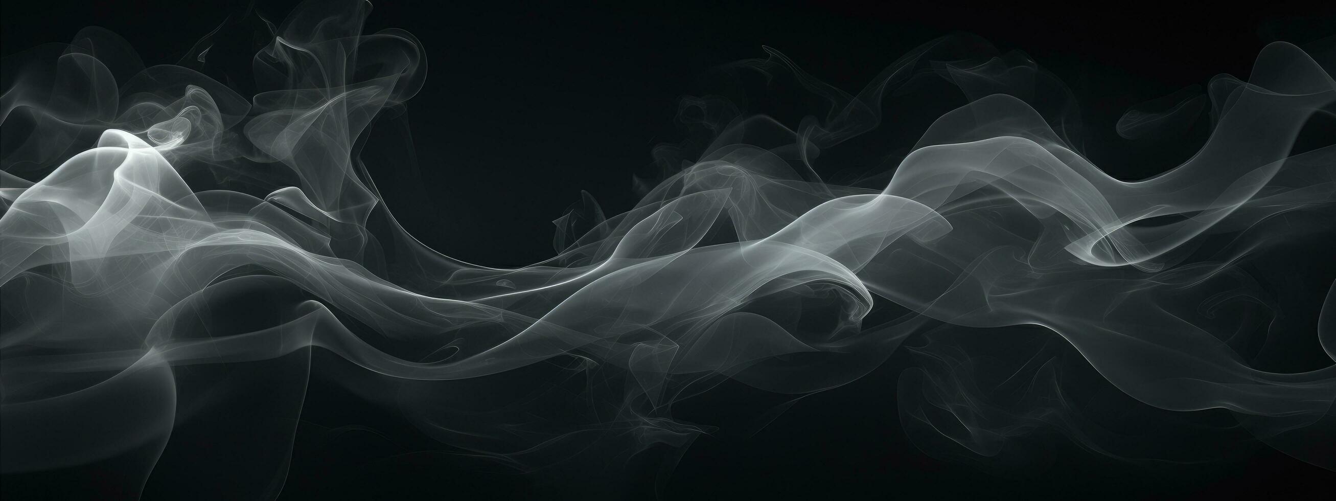 AI generated a black and white smoke of a dark room, fire and smoke photo