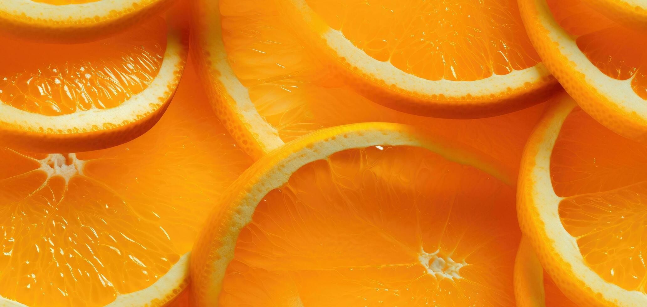 AI generated a close up image of orange slices photo