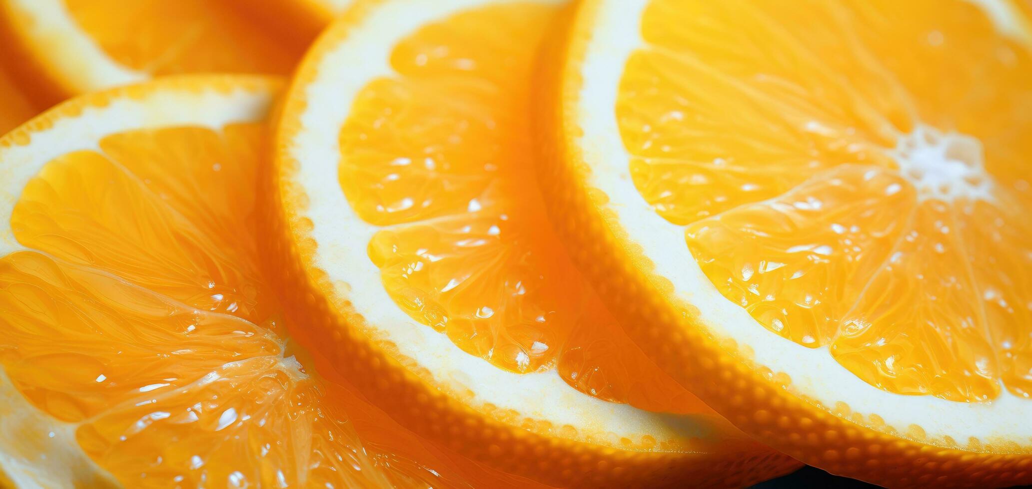 AI generated a close up image of orange slices photo