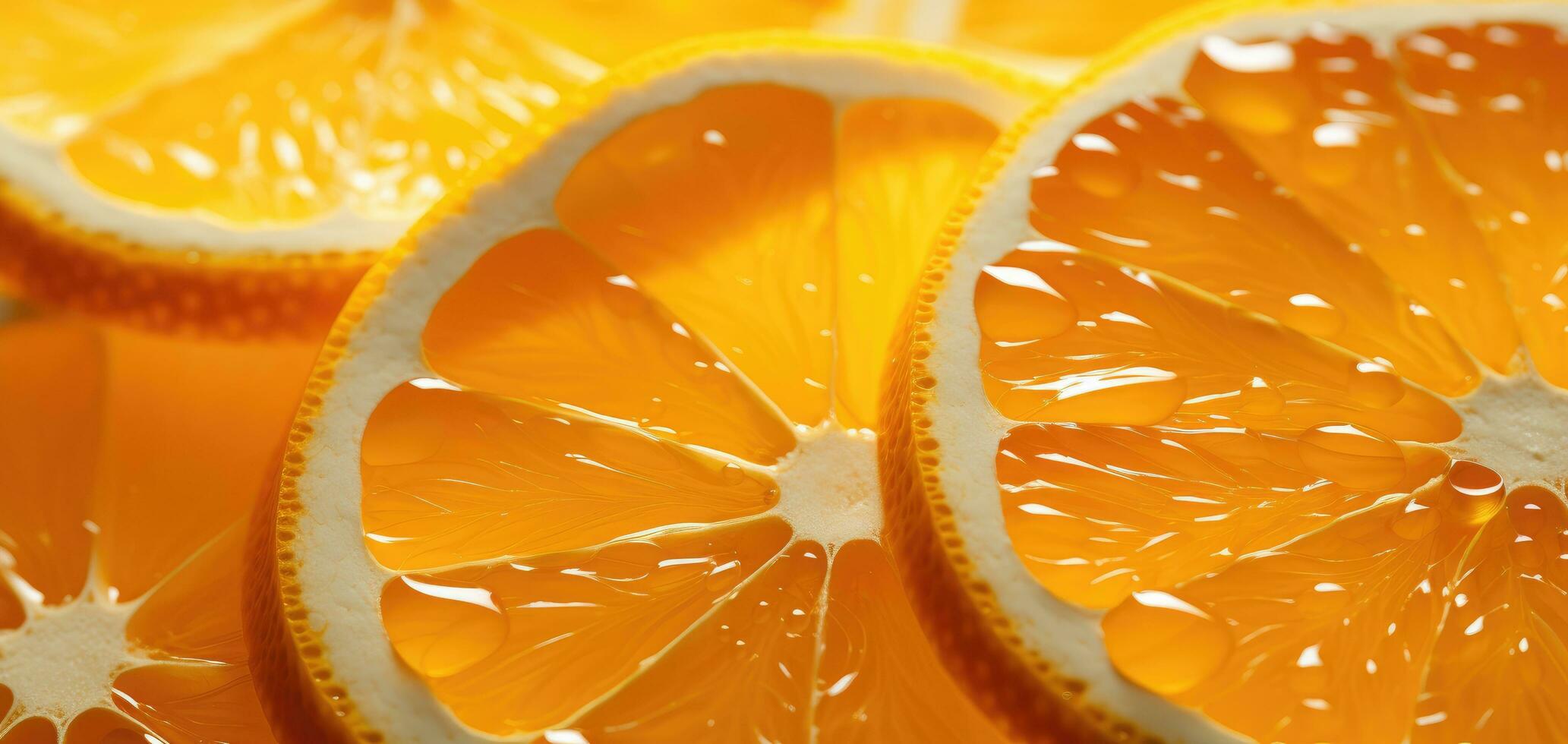 AI generated a close up image of orange slices photo