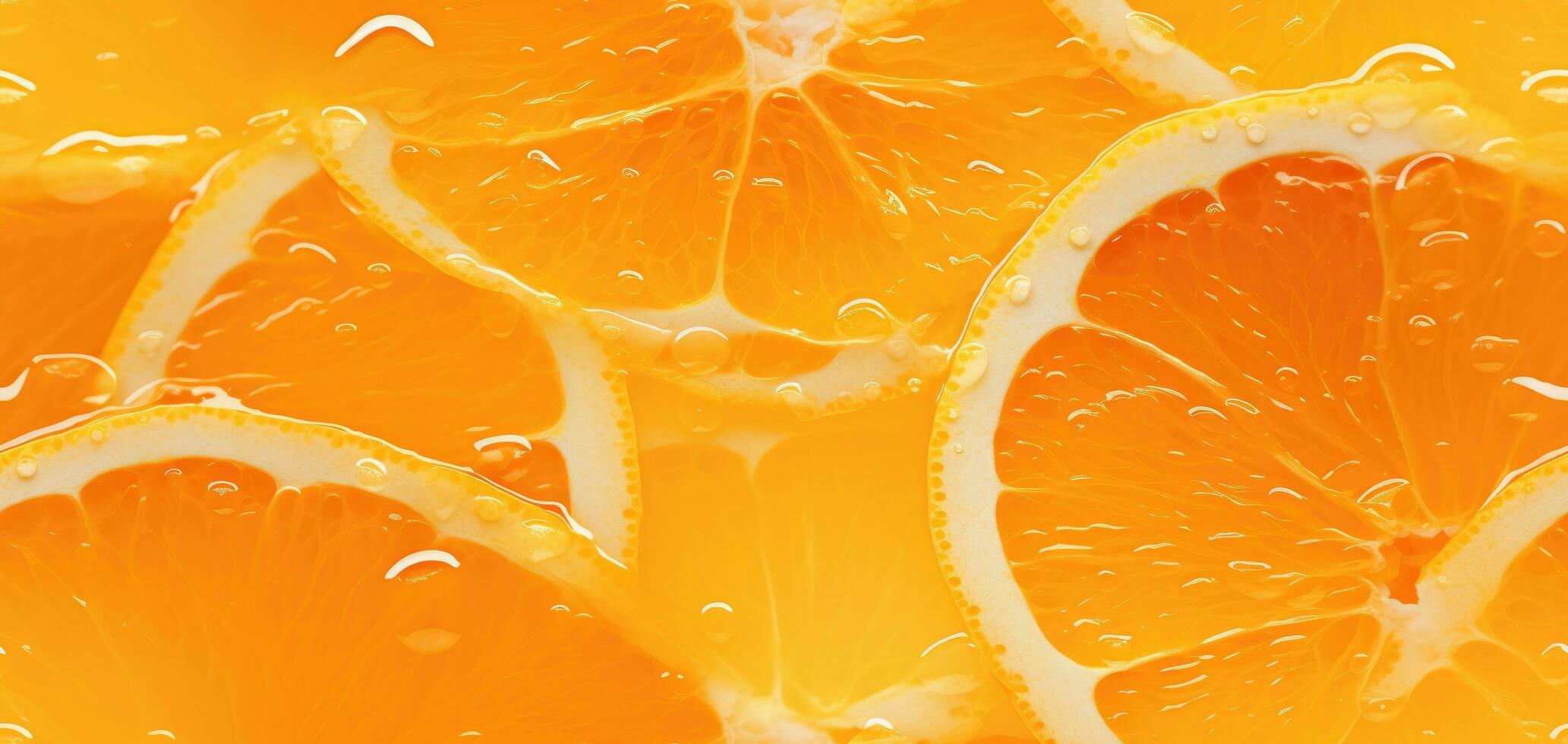 AI generated a close up image of orange slices photo