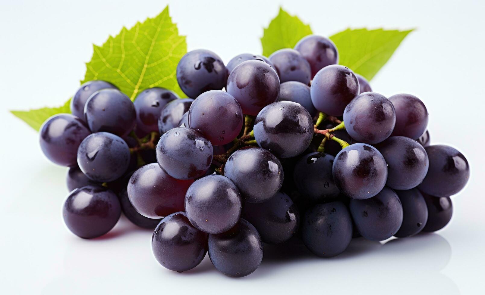 AI generated a bunch of purple grapes on top of each other, photo