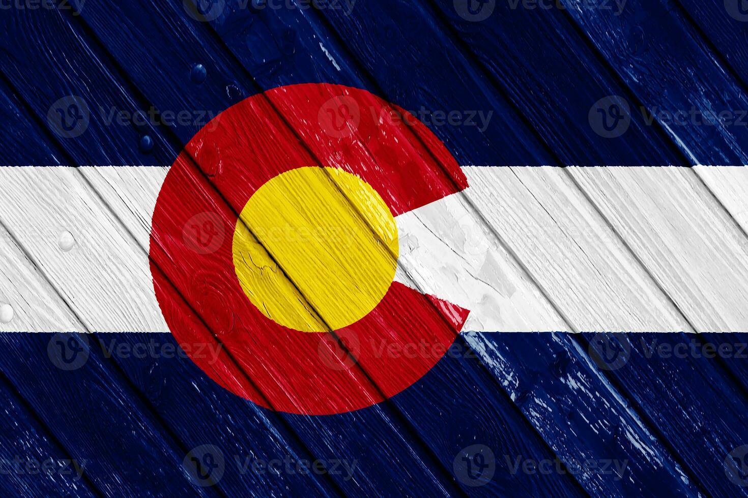 Flag of Colorado USA state on a textured background. Concept collage. photo