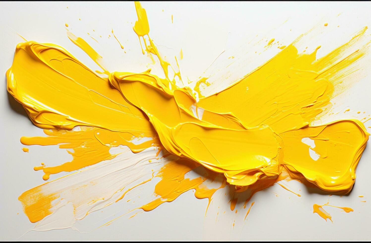 AI generated yellow paint background photo