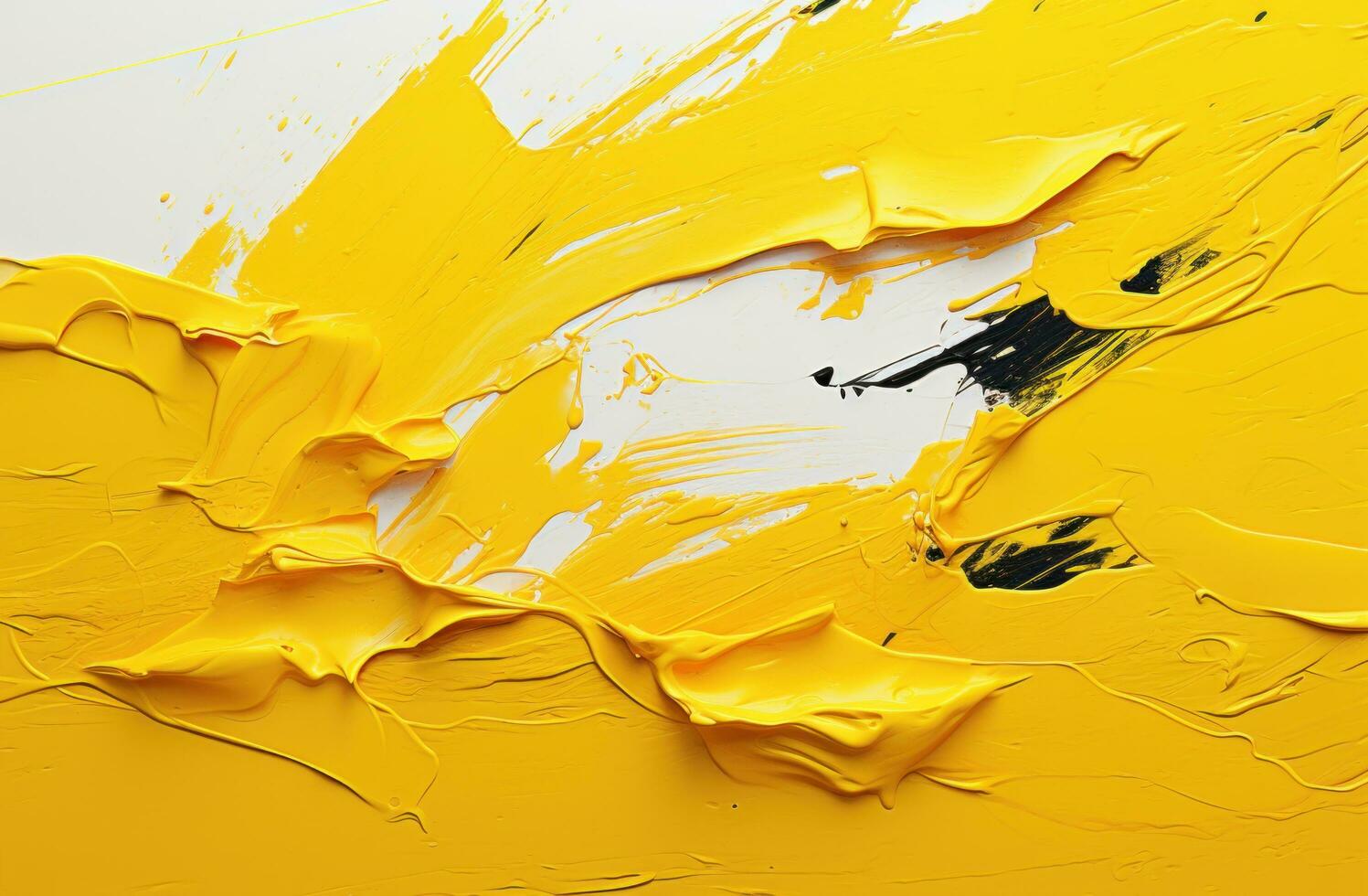 AI generated yellow paint background photo