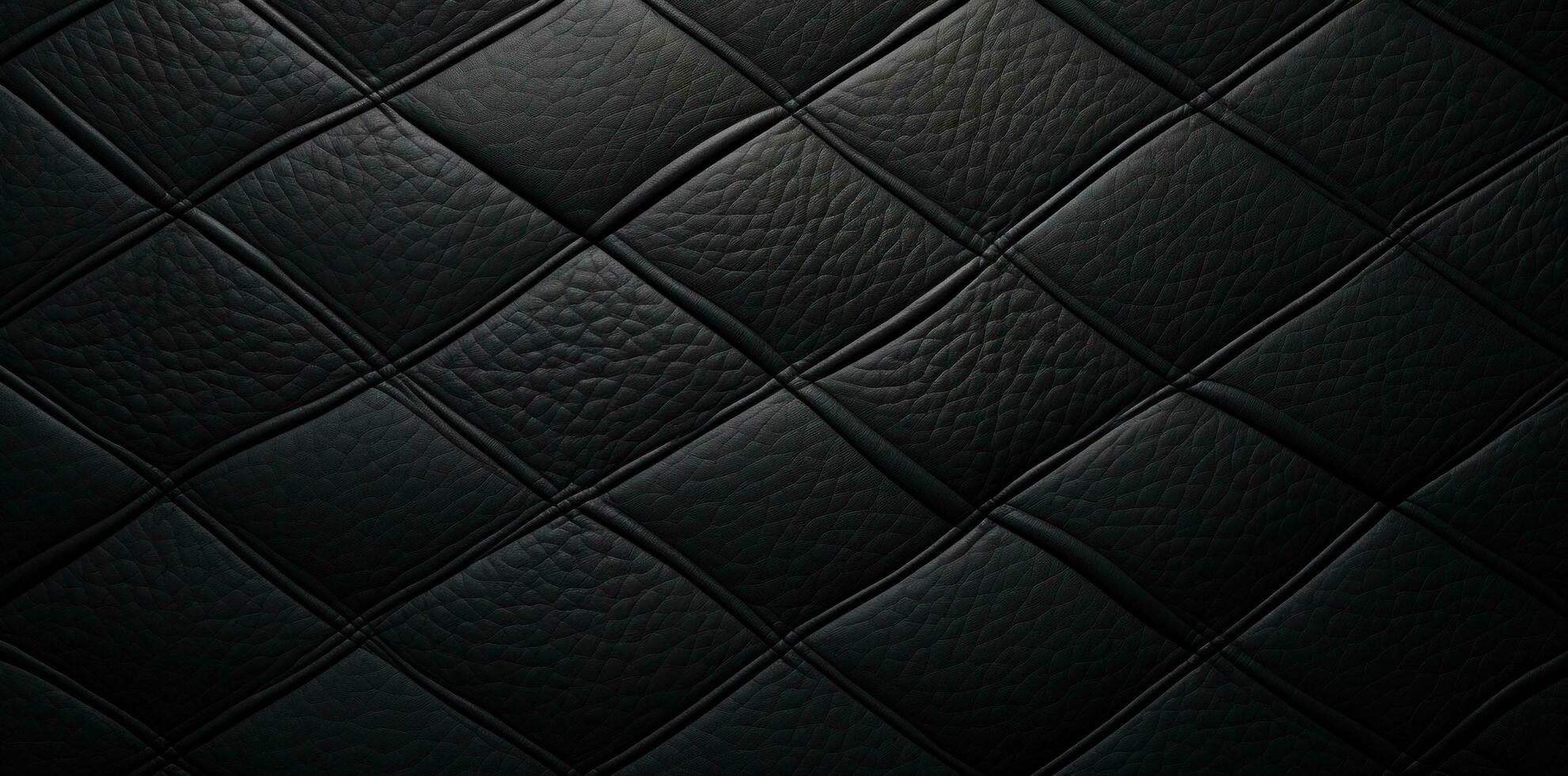 AI generated close up of black leather skin pattern texture, photo