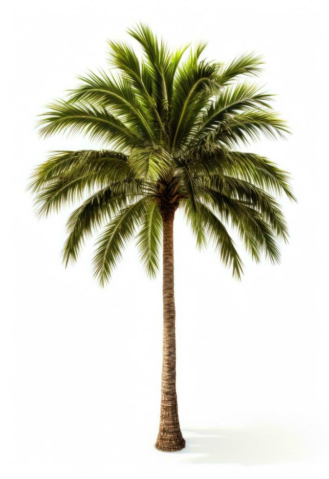 AI generated palm on white background isolated photo