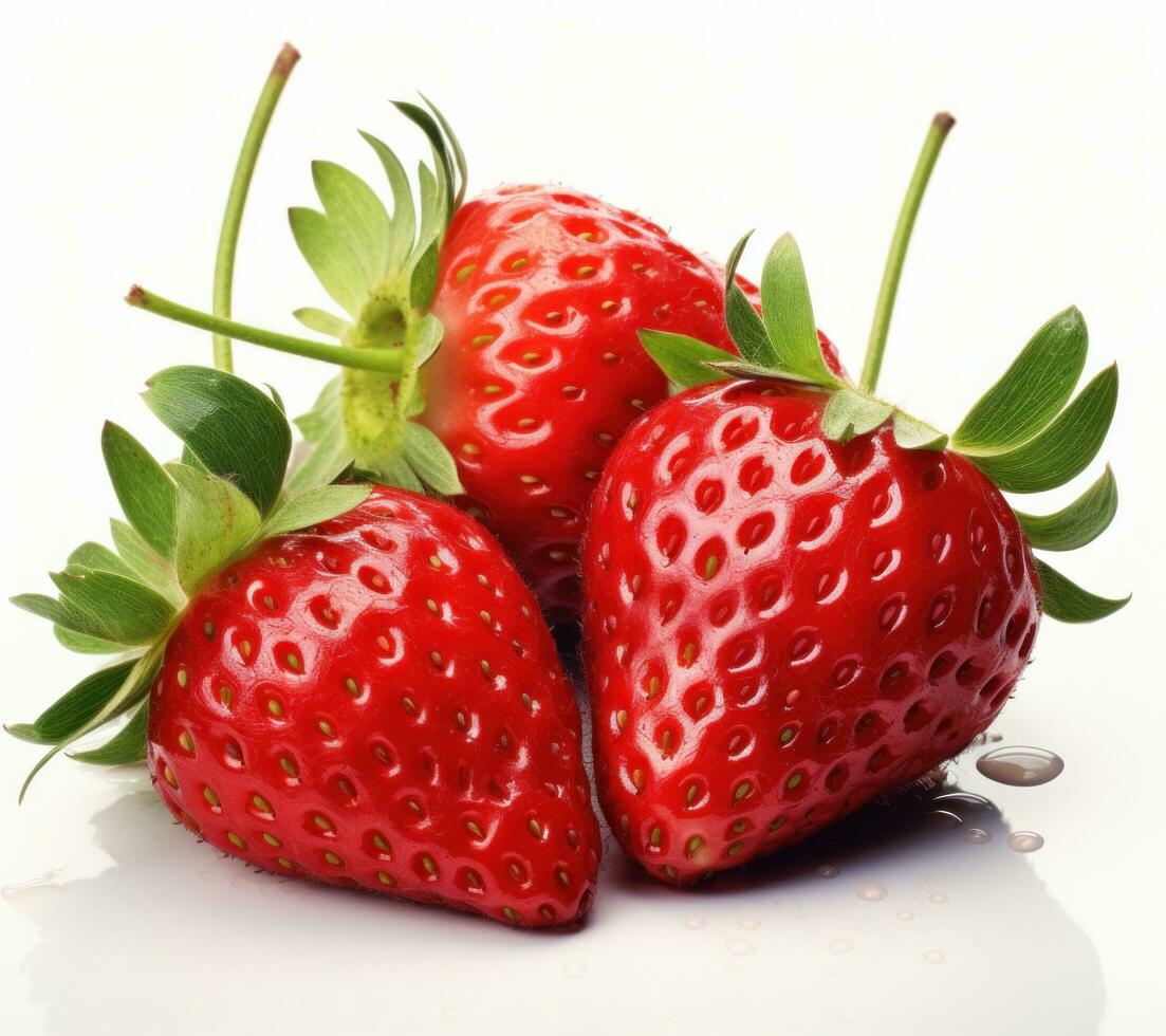 AI generated the strawberry is sliced in half photo