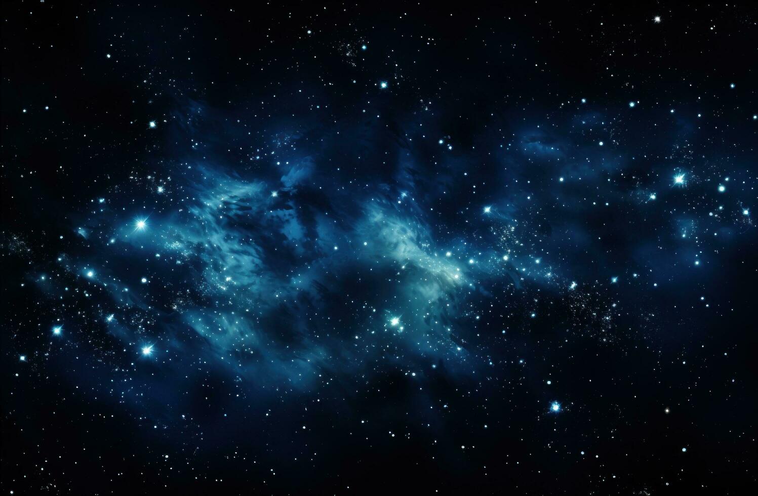 AI generated the stars in the sky, looking through a milky photo