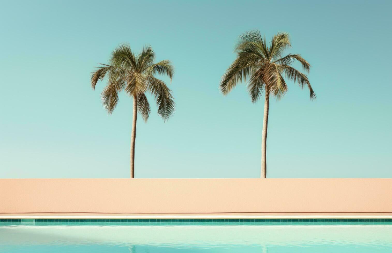 AI generated of palm trees, photo