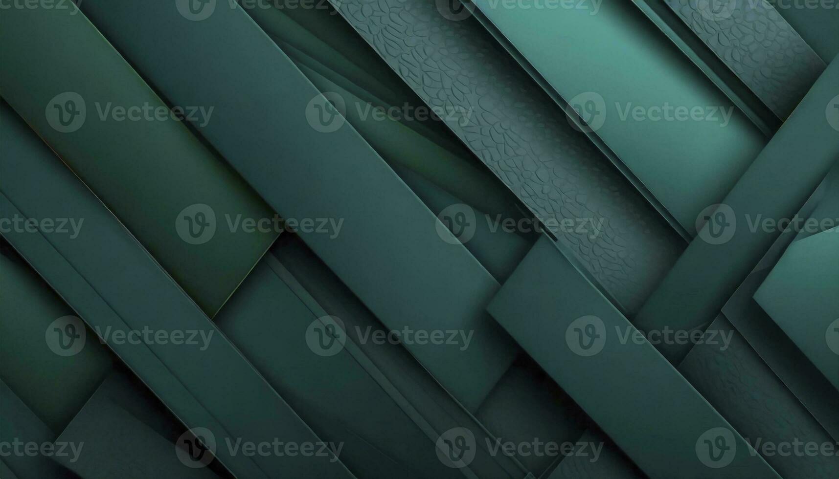AI generated Texture dark green background banner panorama long with 3d geometric triangular gradient shapes for website, business, print design template metallic metal paper pattern illustration wall photo