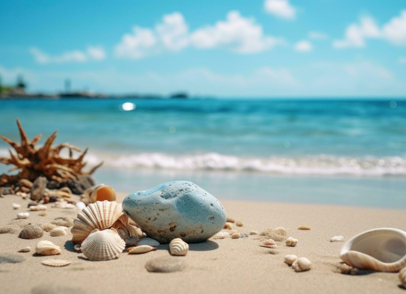 ai generado agua playa antecedentes foto