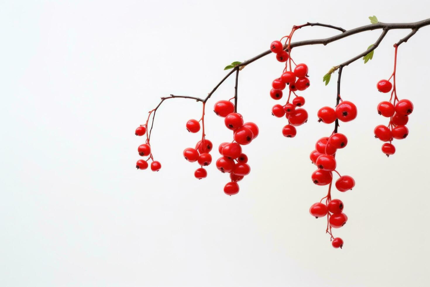 AI generated chinese new year decorations hanging from branches, photo