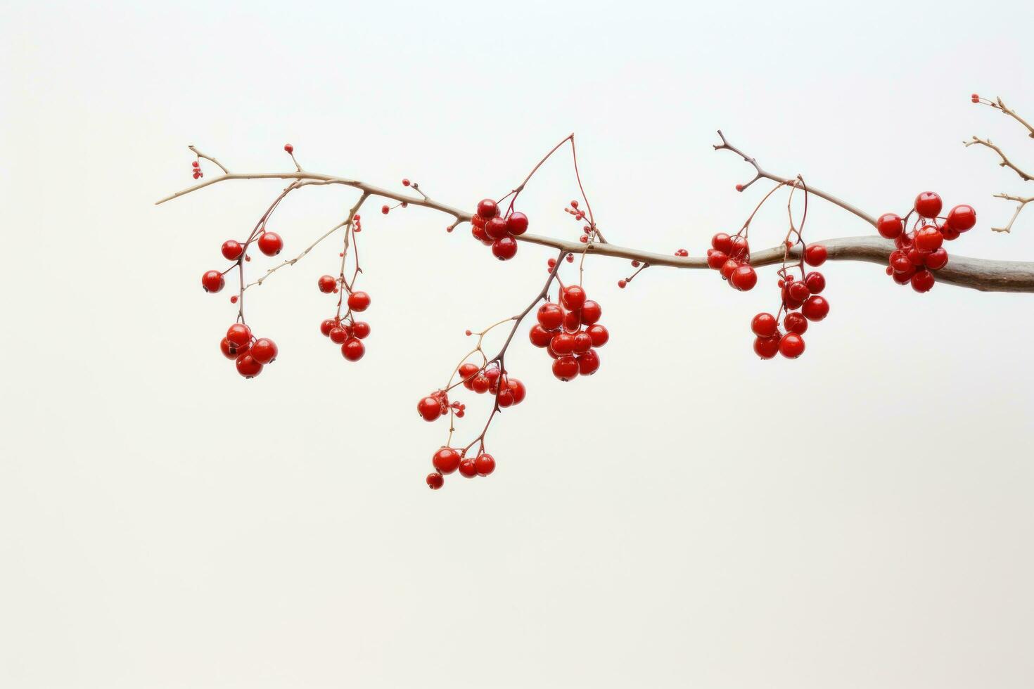 AI generated chinese new year decorations hanging from branches, photo