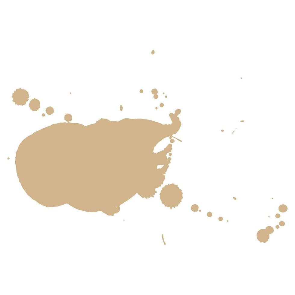 brown tan shade ink splash brush drop vector