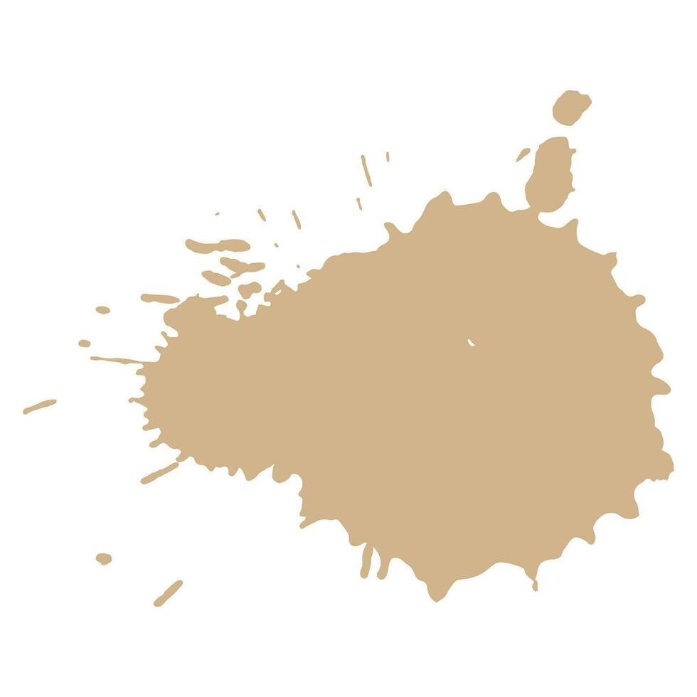 brown tan shade ink splash brush drop vector