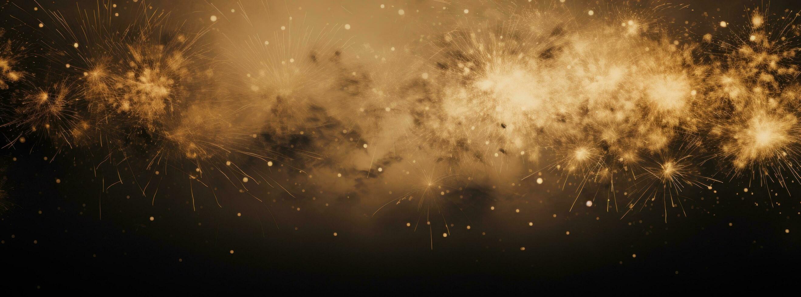 AI generated firework background that glows in the sky photo