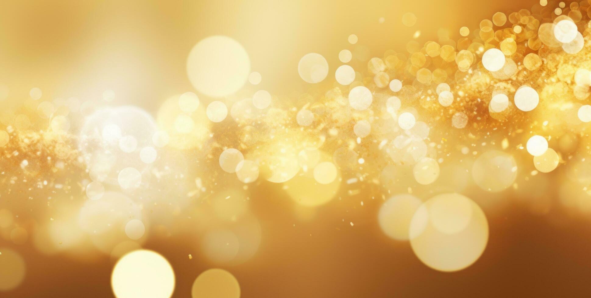 AI generated christmas golden blurred background photo