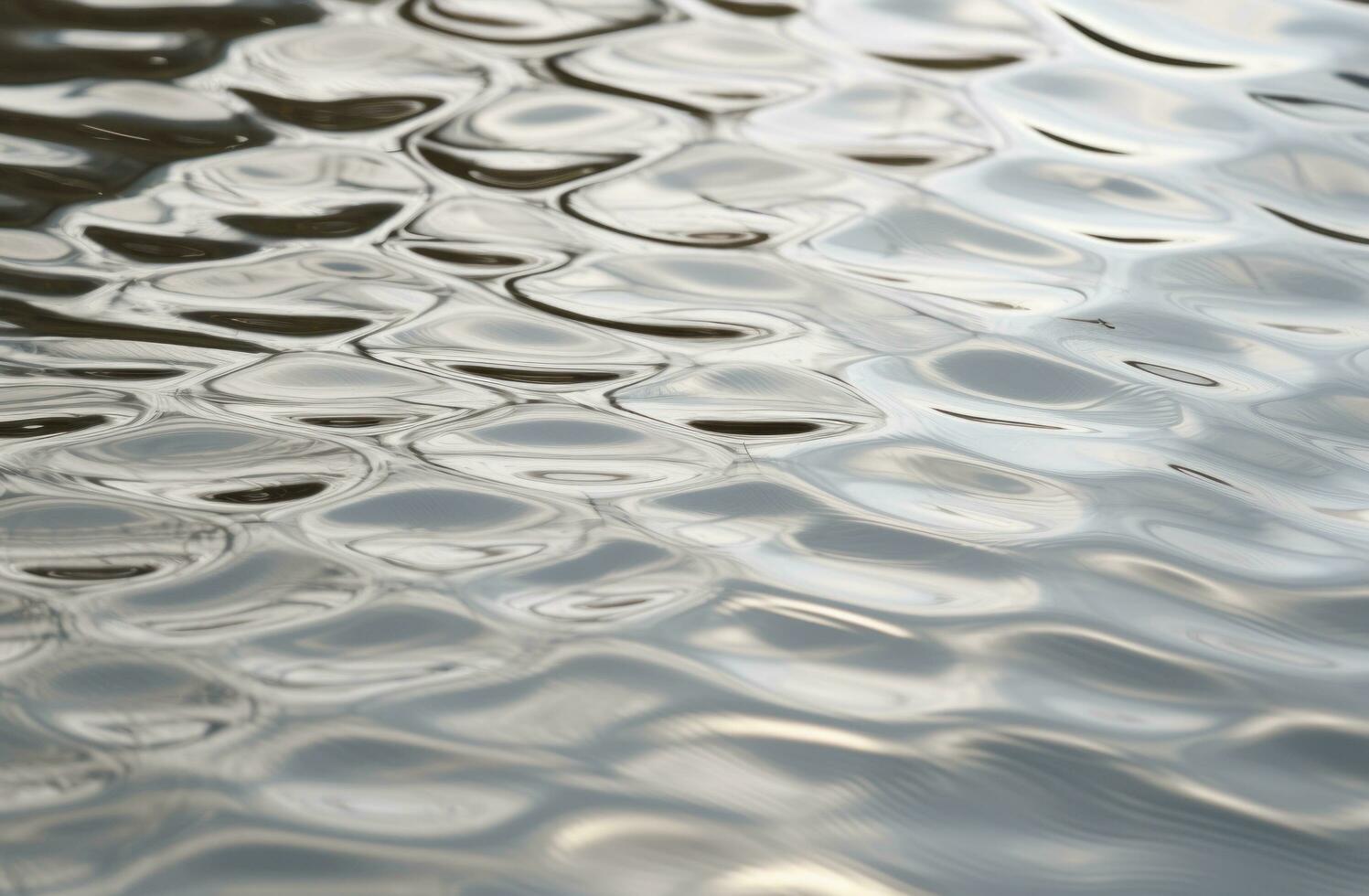 AI generated close up of clear water with ripples, photo