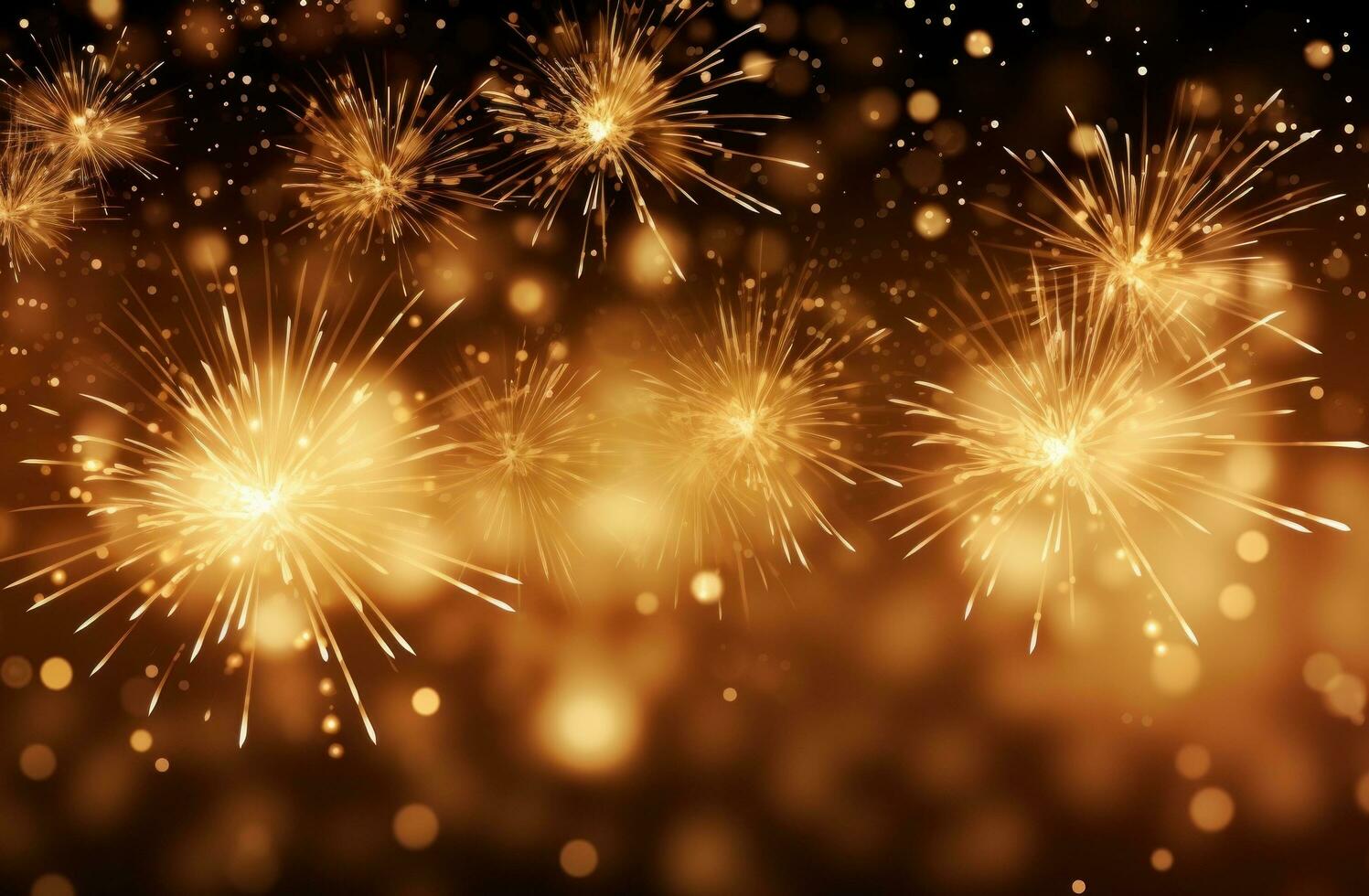AI generated firework background that glows in the sky photo