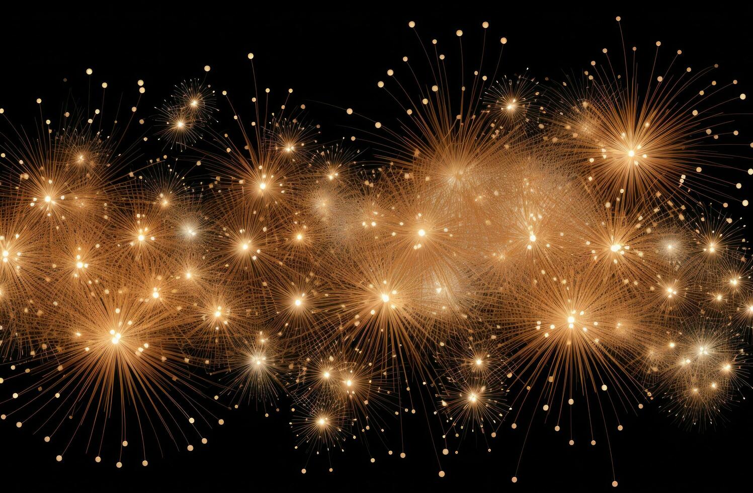 AI generated firework background that glows in the sky photo