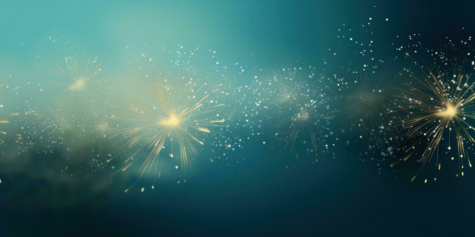 AI generated firework in the sky background with blue lights, photo