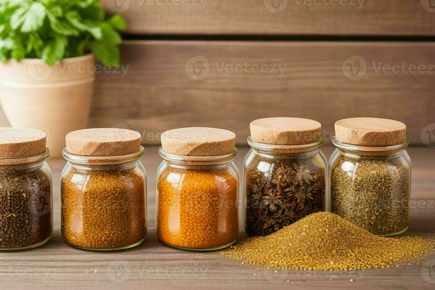 AI generated Spices in a jar. Pro Photo