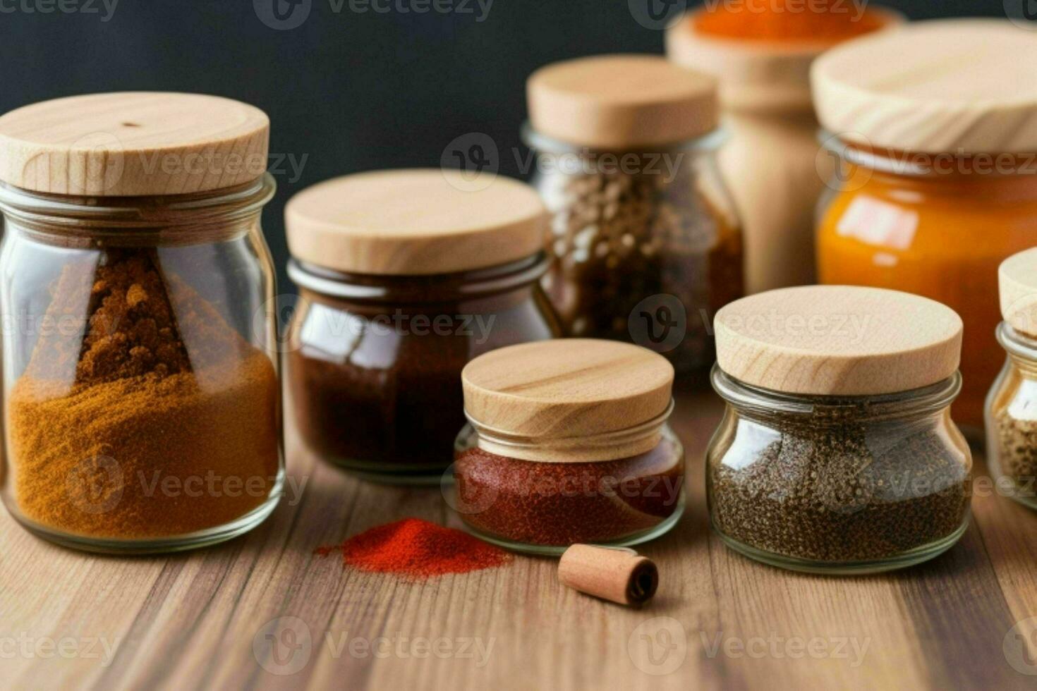 AI generated Spices in a jar. Pro Photo