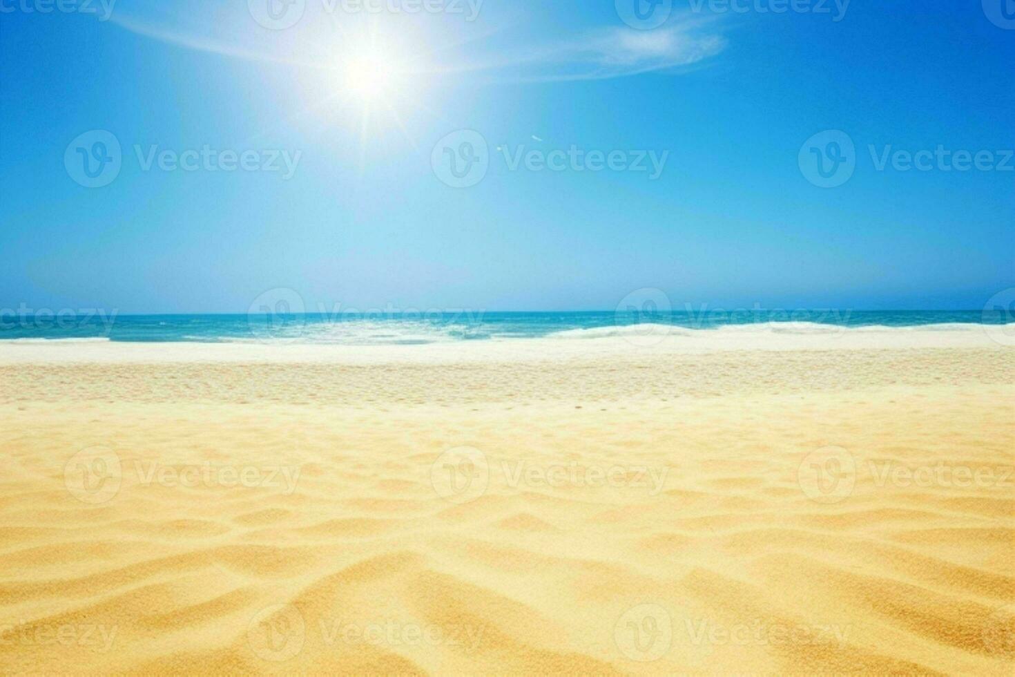 AI generated sky and sand of the beach. Pro Photo