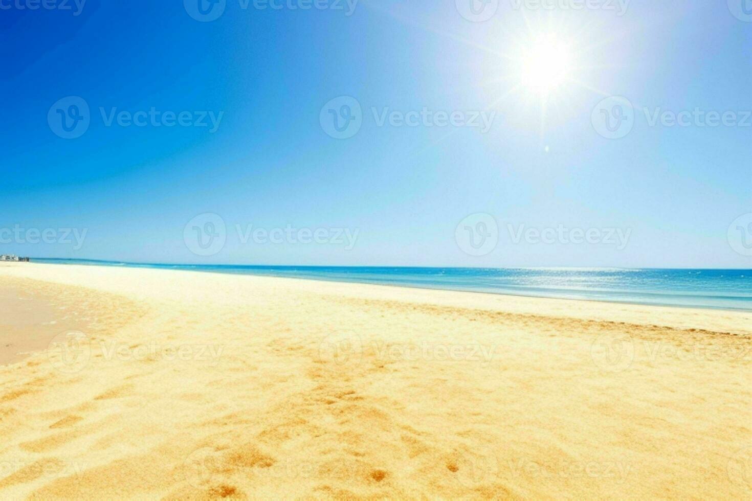 AI generated sky and sand of the beach. Pro Photo