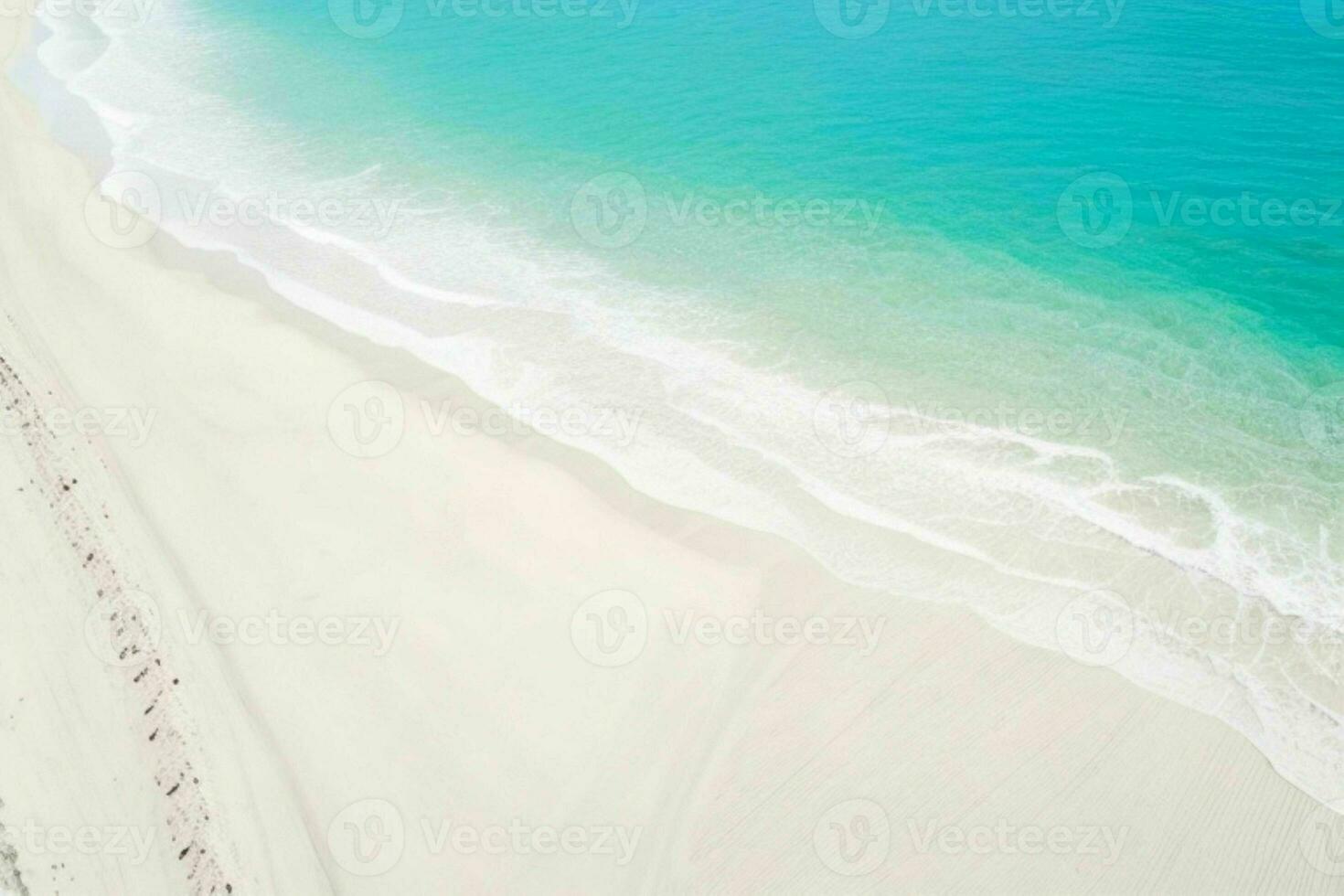 AI generated aerial view of the tropical beach and ocean. Pro Photo
