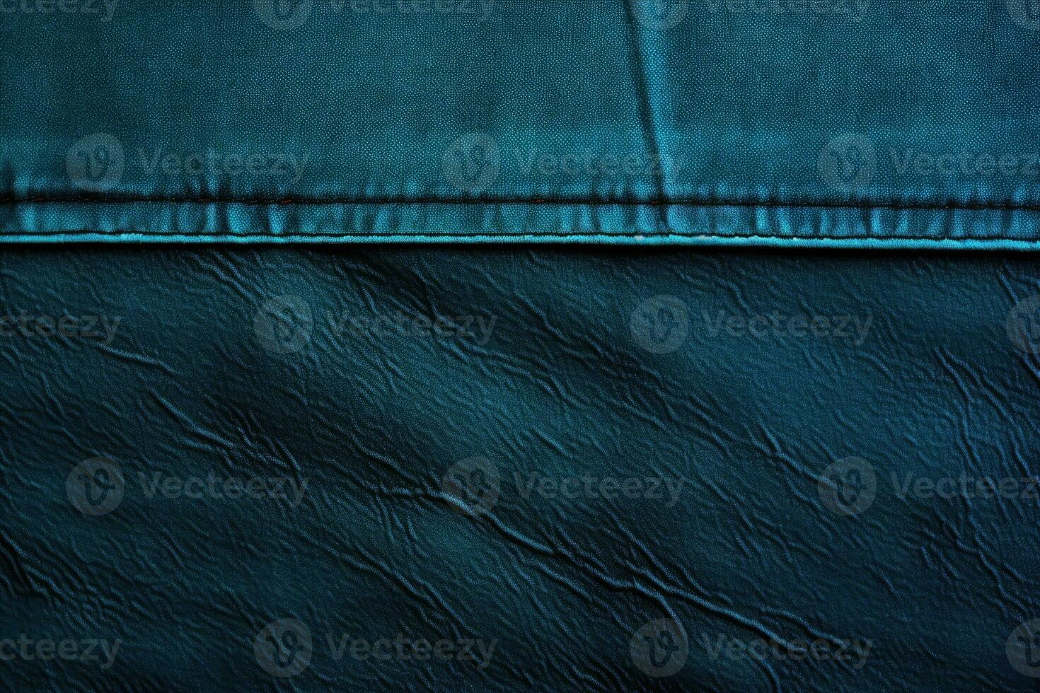 AI Generated blue denim background with stitching and pockets photo