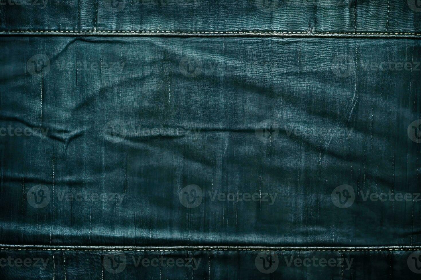 AI Generated blue denim background with stitching and pockets photo