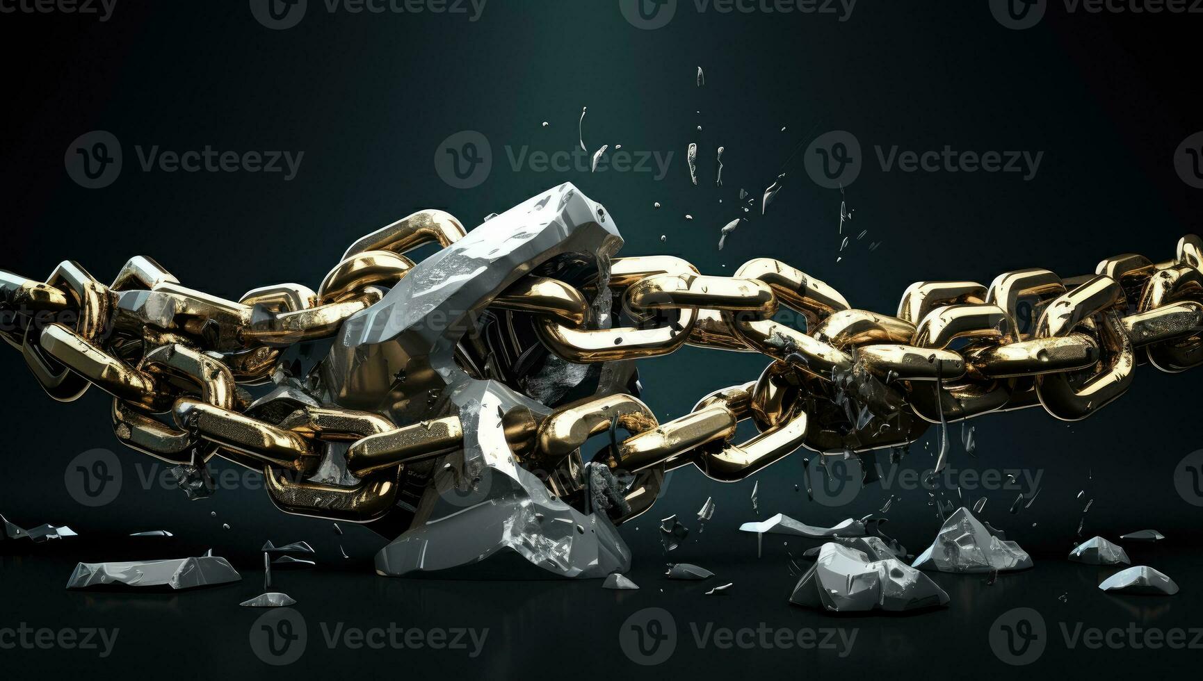 ai generado hierro cadenas . acero cadenas . roto cadena. foto