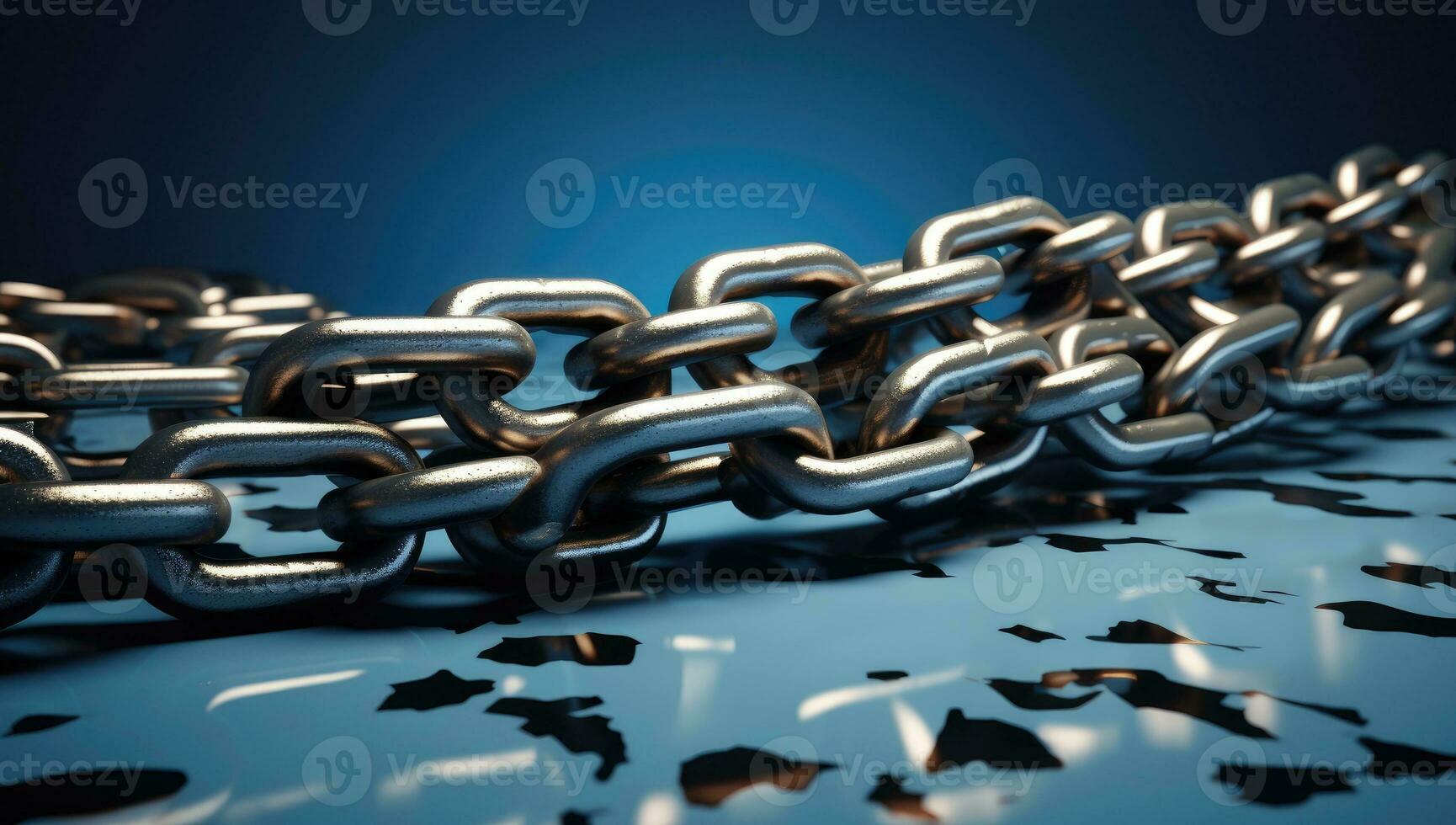 AI Generated Iron Chains . Steel chains . Broken chain. photo